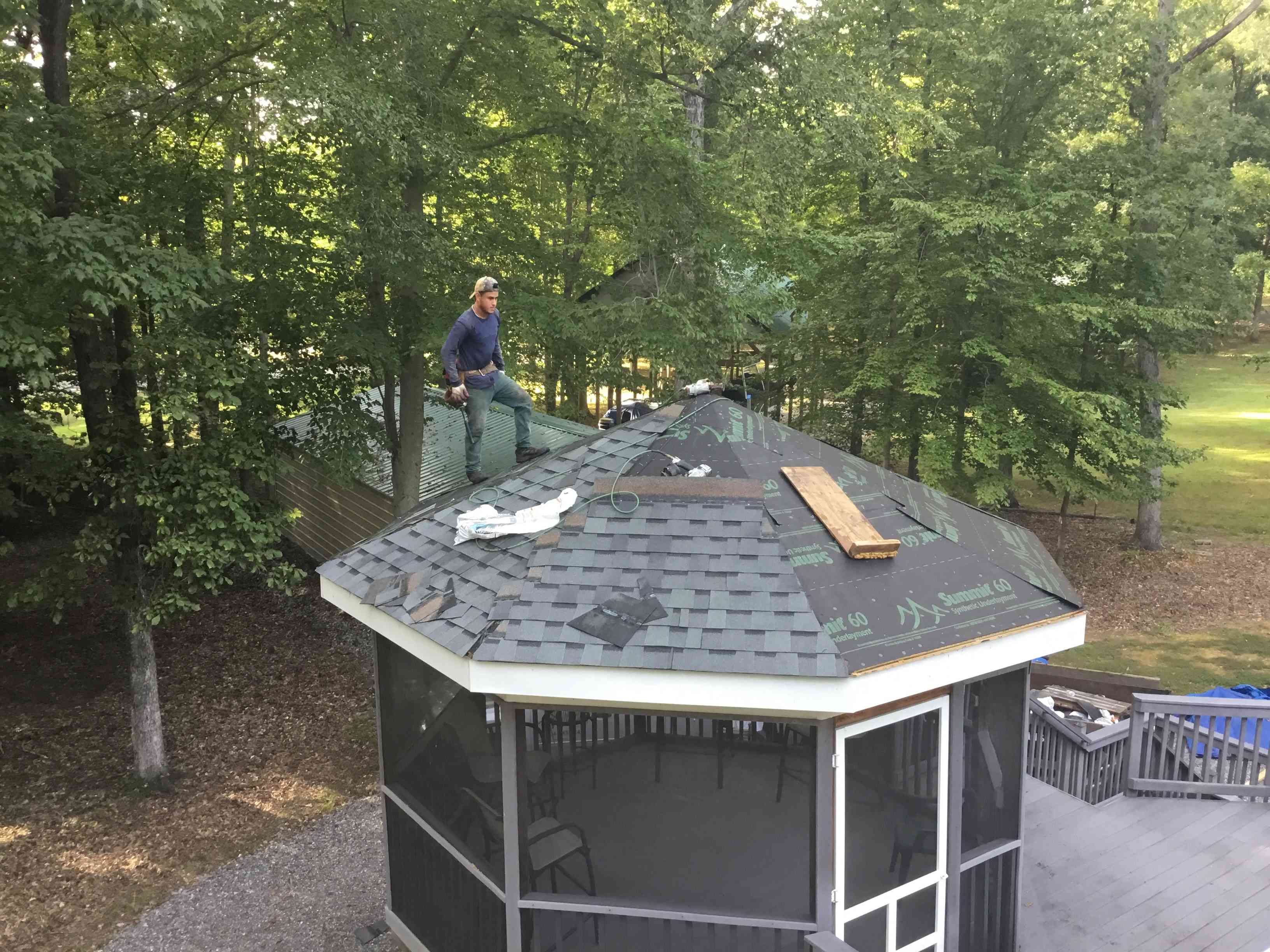 Modern Suburban home with a new roof